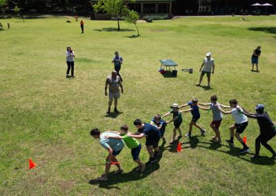 Group of Kids playing Gashuku Games at Mankele Aventures